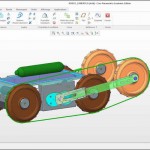 Robot ARES avec les chenilles en position de franchissement (version projet)