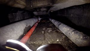 Inspection vidéo de conduites de gaz dans un caniveau